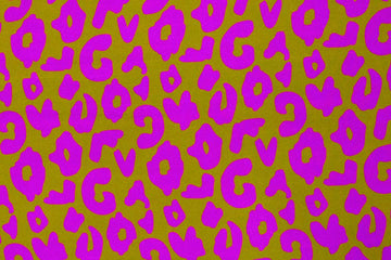 Restmenge 70 cm Viskose Webware, "Happy Leo" by Cherry Picking, lila, olivgrün, Swafing